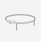 Preview: Treku Gau Couch Tisch 110 mit Metallblende